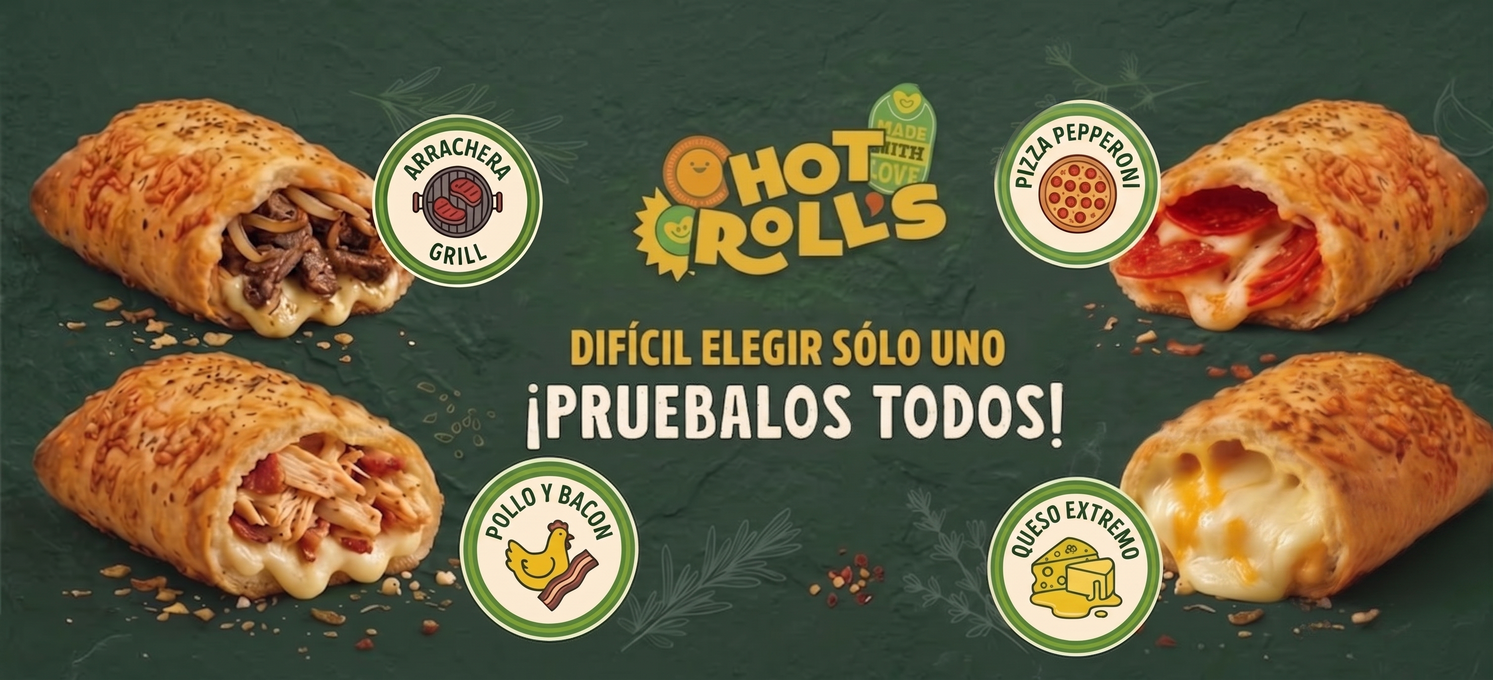 Menú de rolls dulces y salados